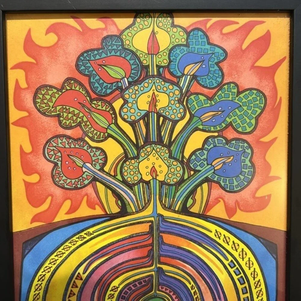 Photosynthesis Tree of Life Psychedelic Signed Artwork 14x10 Kabbalah Colorful